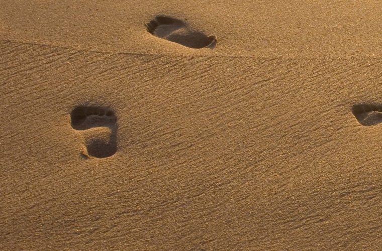 Footprints in sand