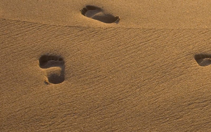 Footprints in sand